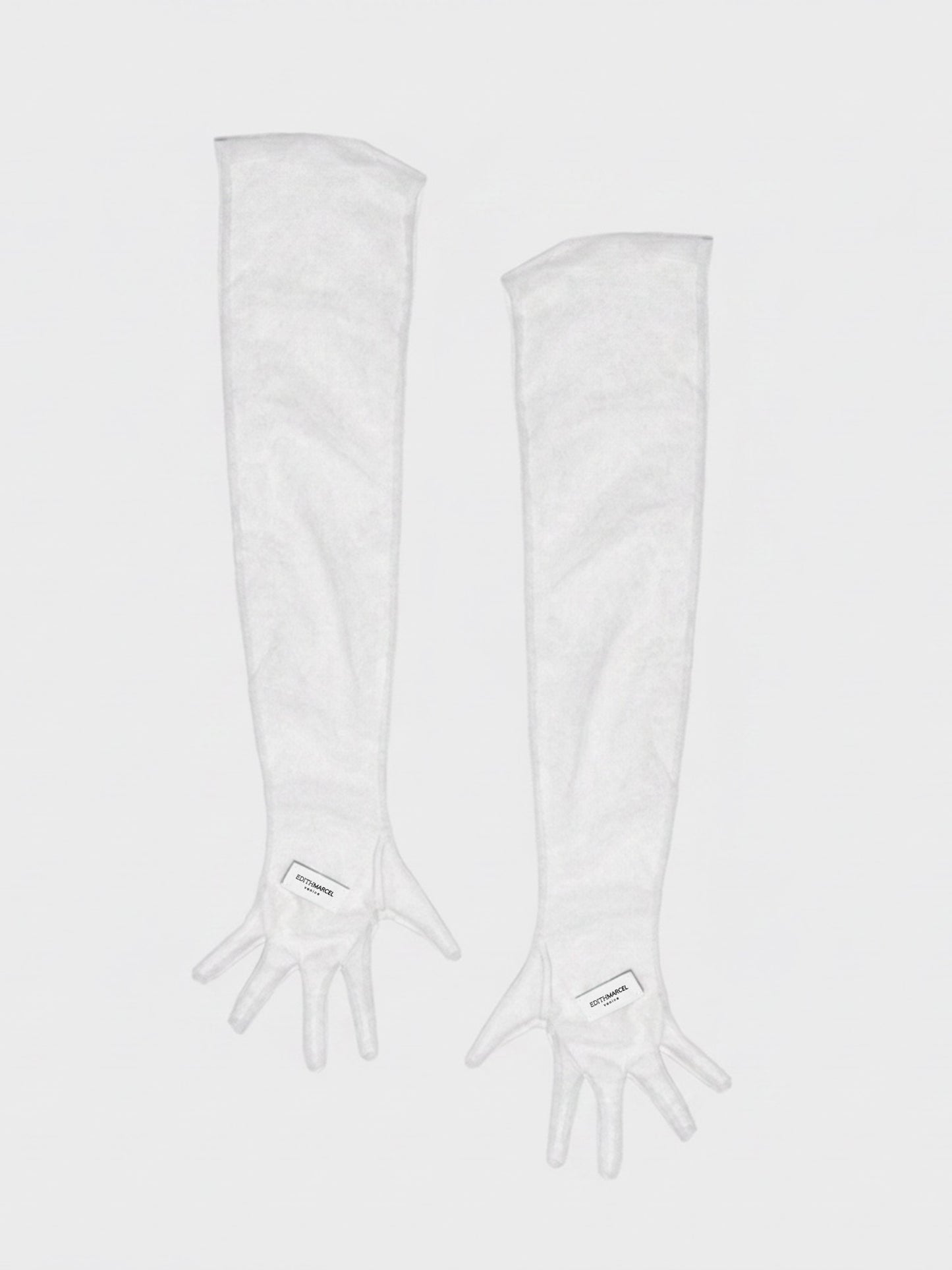 LONG WHITE TULLE GLOVES