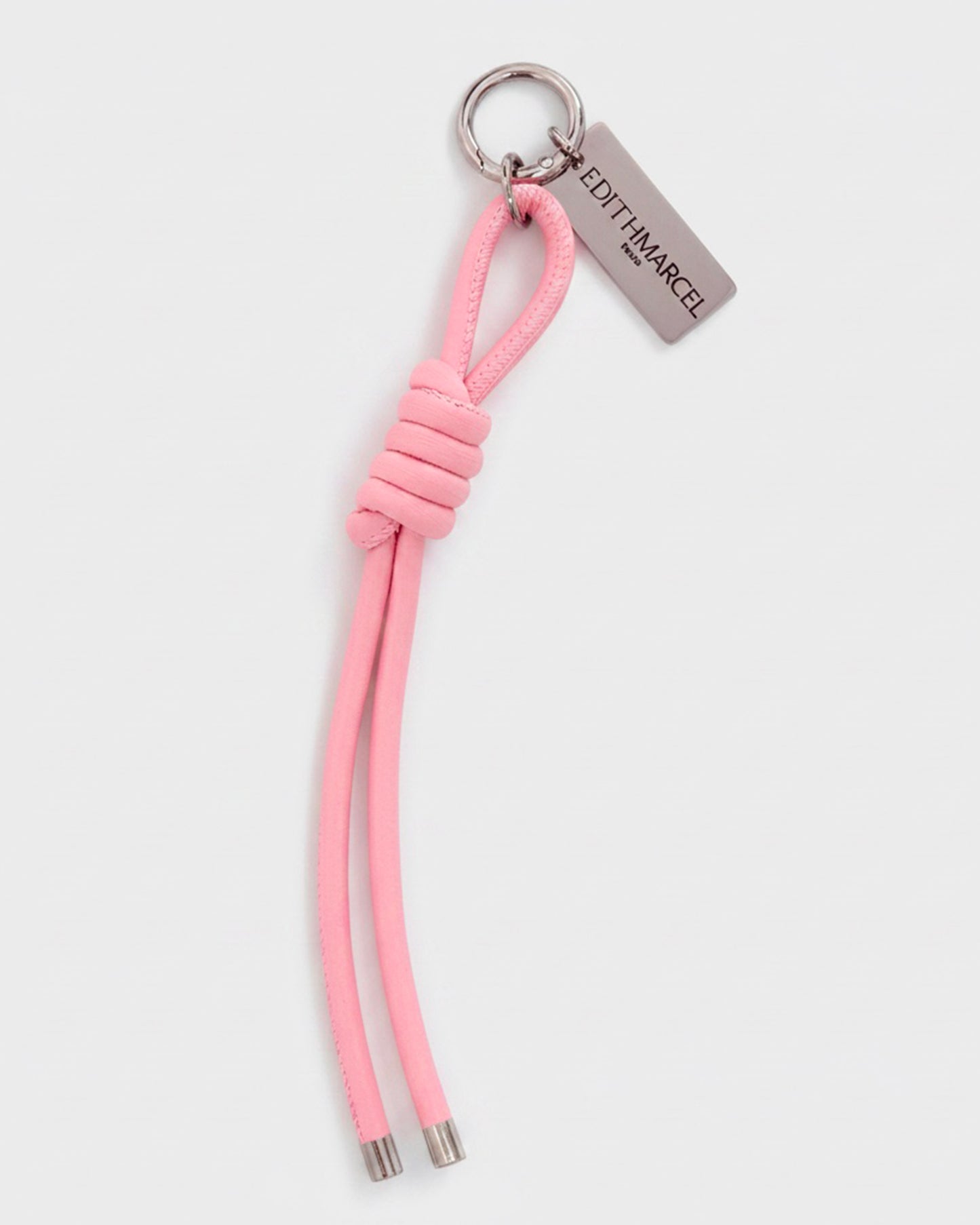 PINK KNOT LEATHER KEYRING