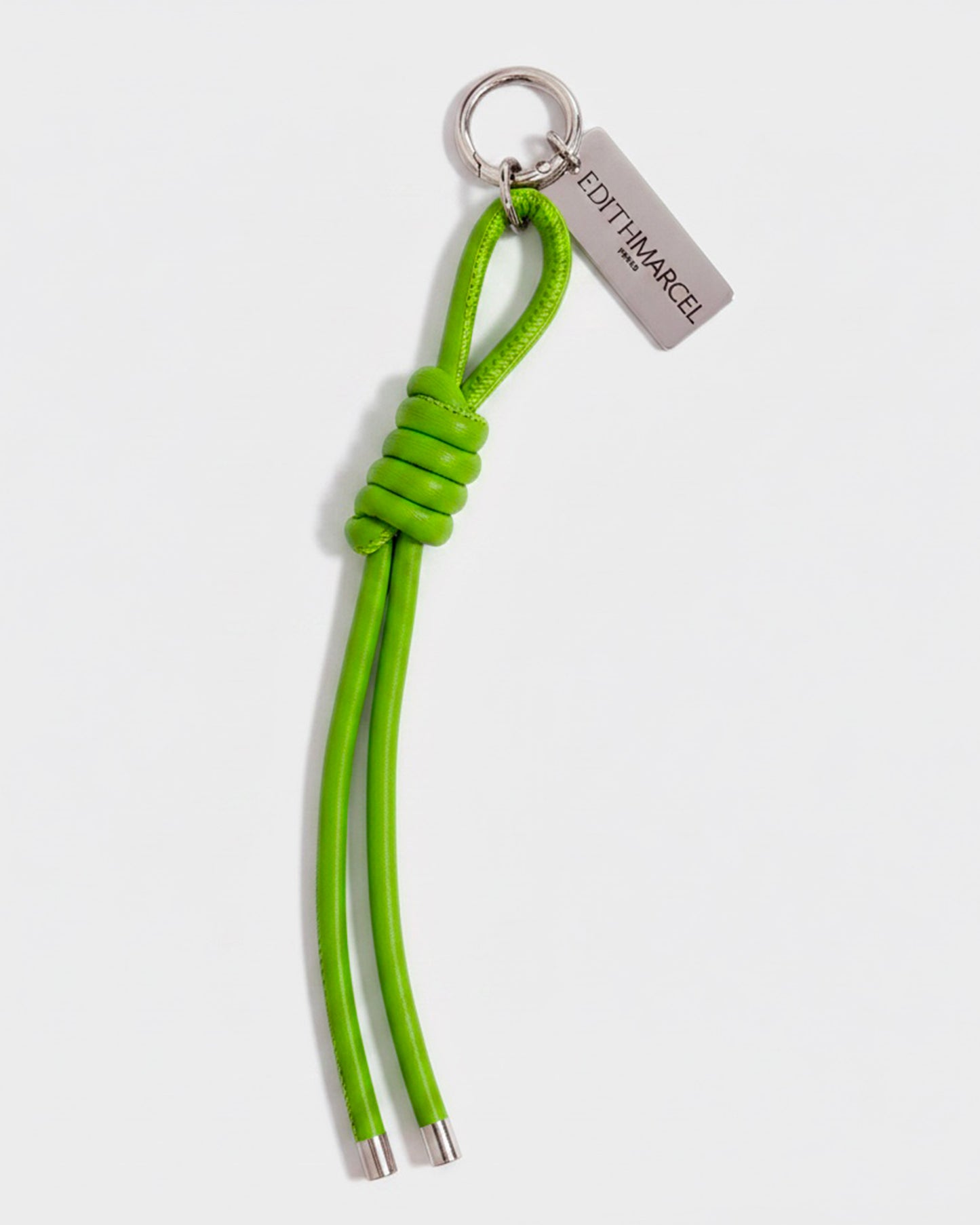 PEA GREEN KNOT LEATHER KEYRING