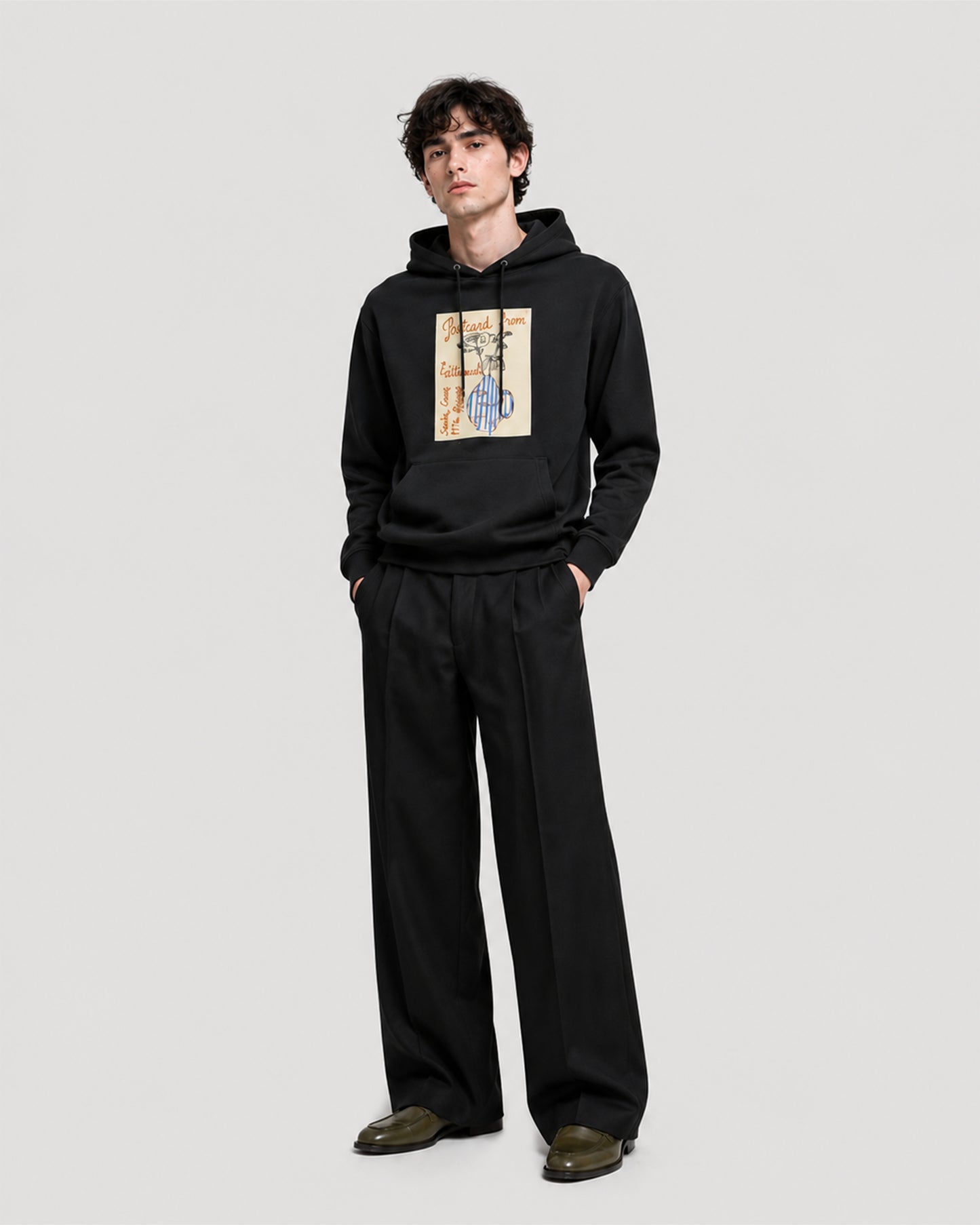POSTCARD BLACK HOODIE