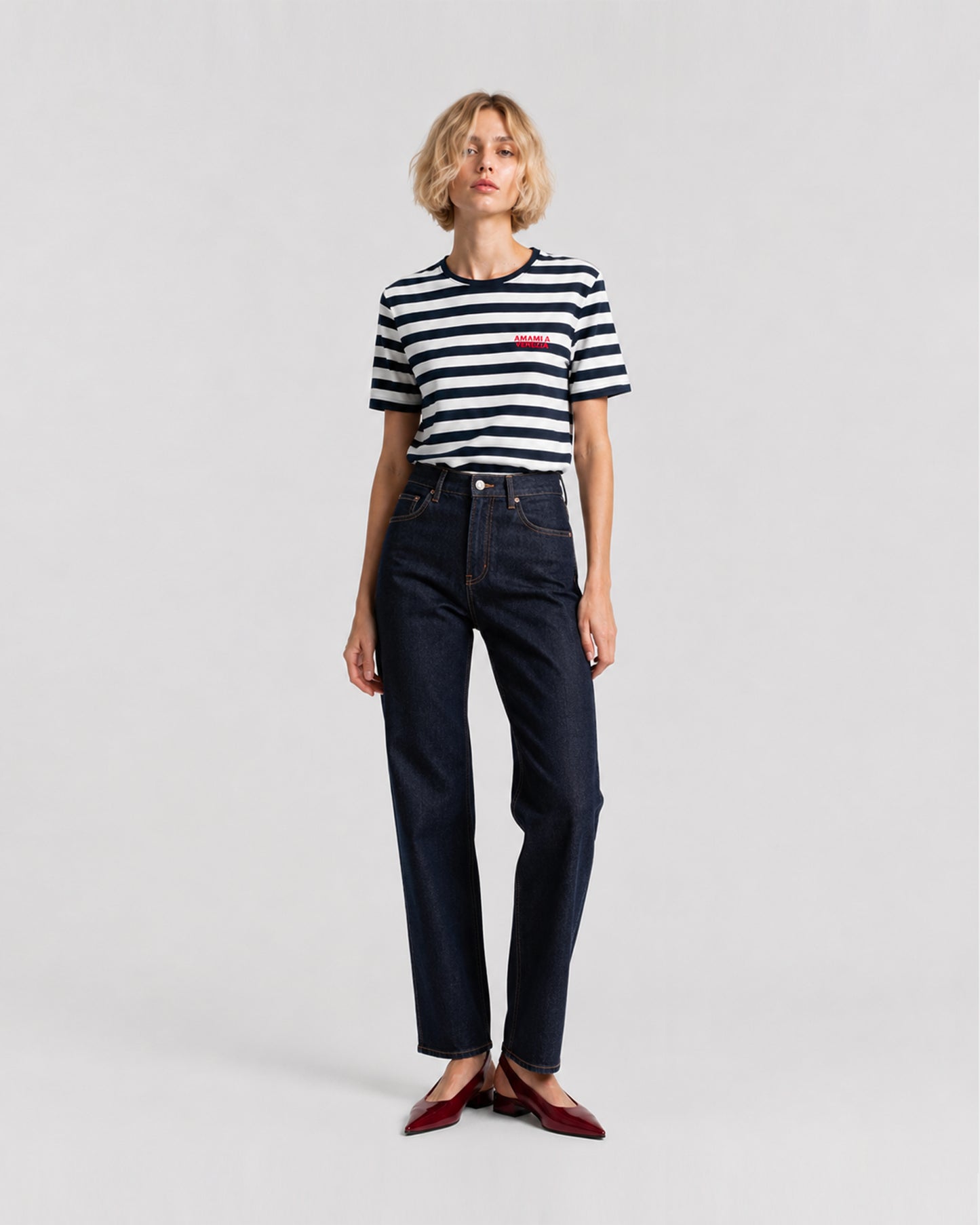 "AMAMI A VENEZIA" STRIPPED TSHIRT