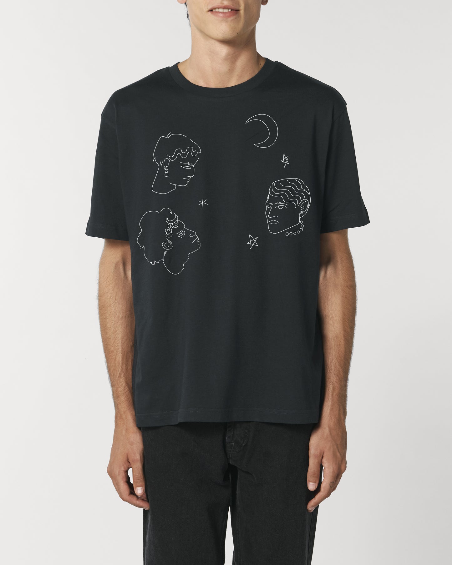 "Face and stars" t-shirt