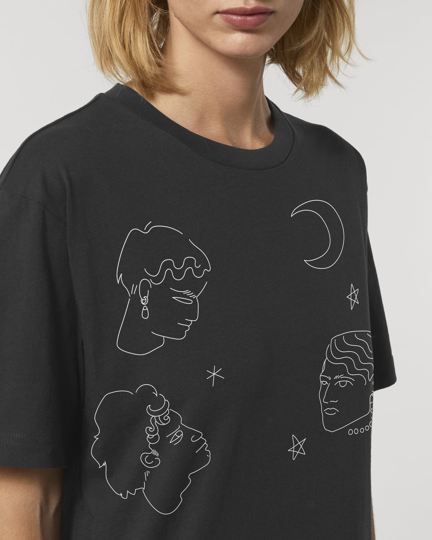 "Face and stars" t-shirt