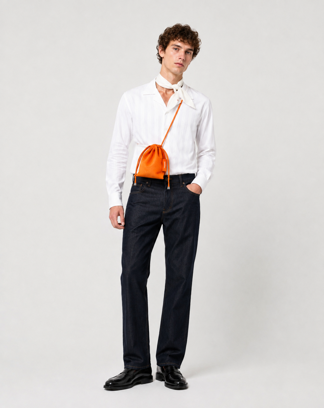 ORANGE ALCANTARA MARION BAG