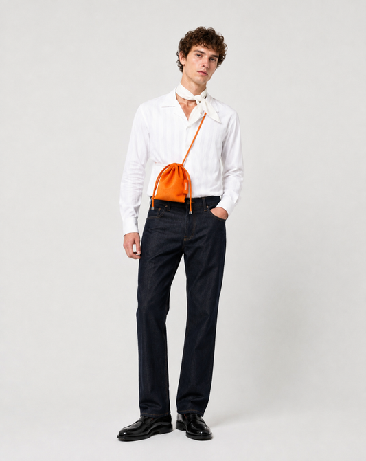 ORANGE ALCANTARA MARION BAG