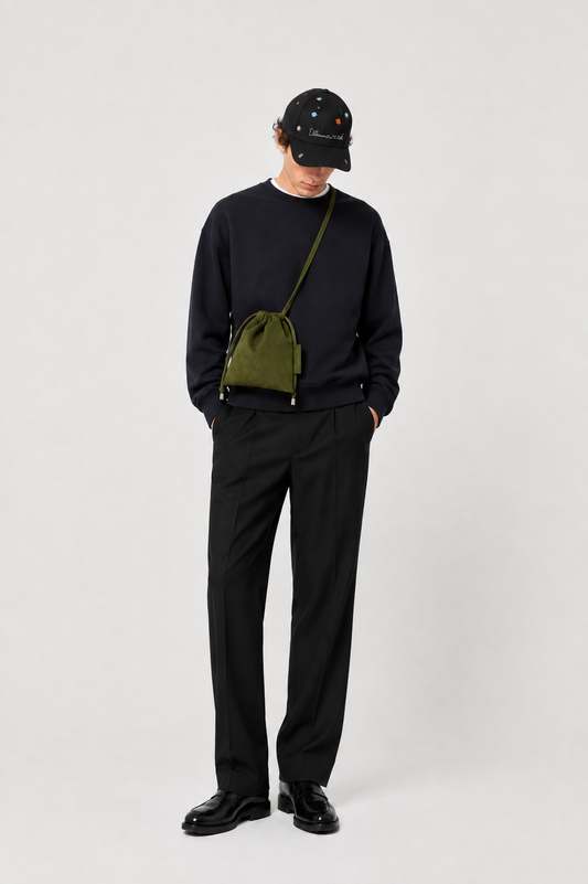 GREEN ALCANTARA MARION BAG