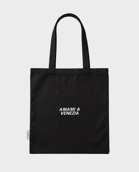 BLACK "AMAMI A VENEZIA" TOTE BAG