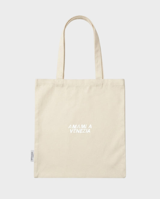 NATURAL "AMAMI A VENEZIA" TOTE BAG