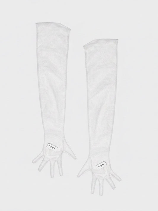 LONG WHITE TULLE GLOVES