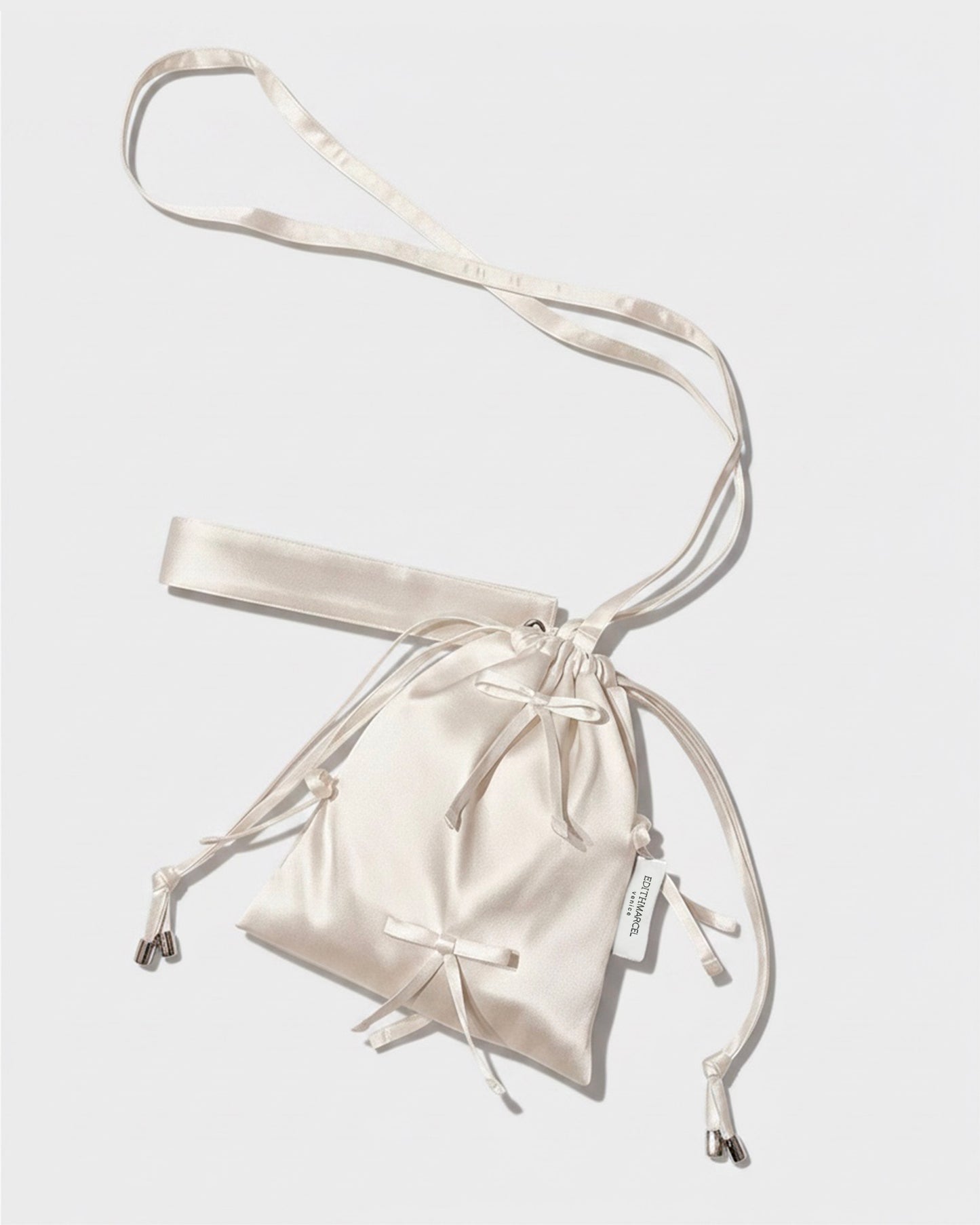 BORSA MARION BIANCA CON FIOCCHI