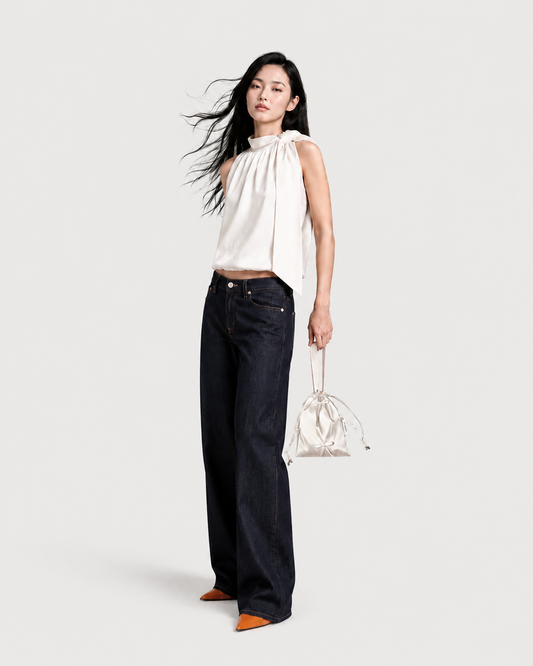 WHITE BOWS MARION BAG