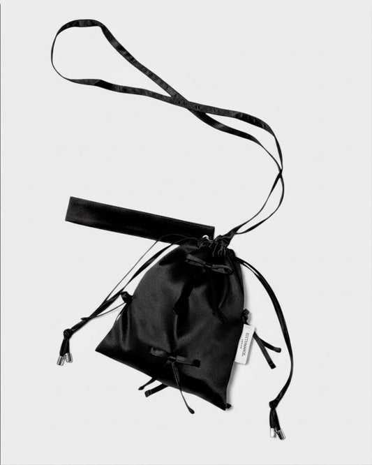 BLACK BOWS MARION BAG