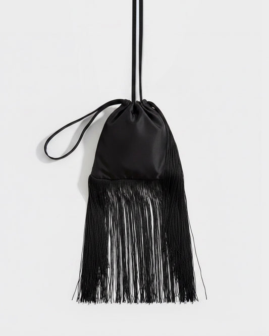 BORSA MARION CON FRANGE NERE