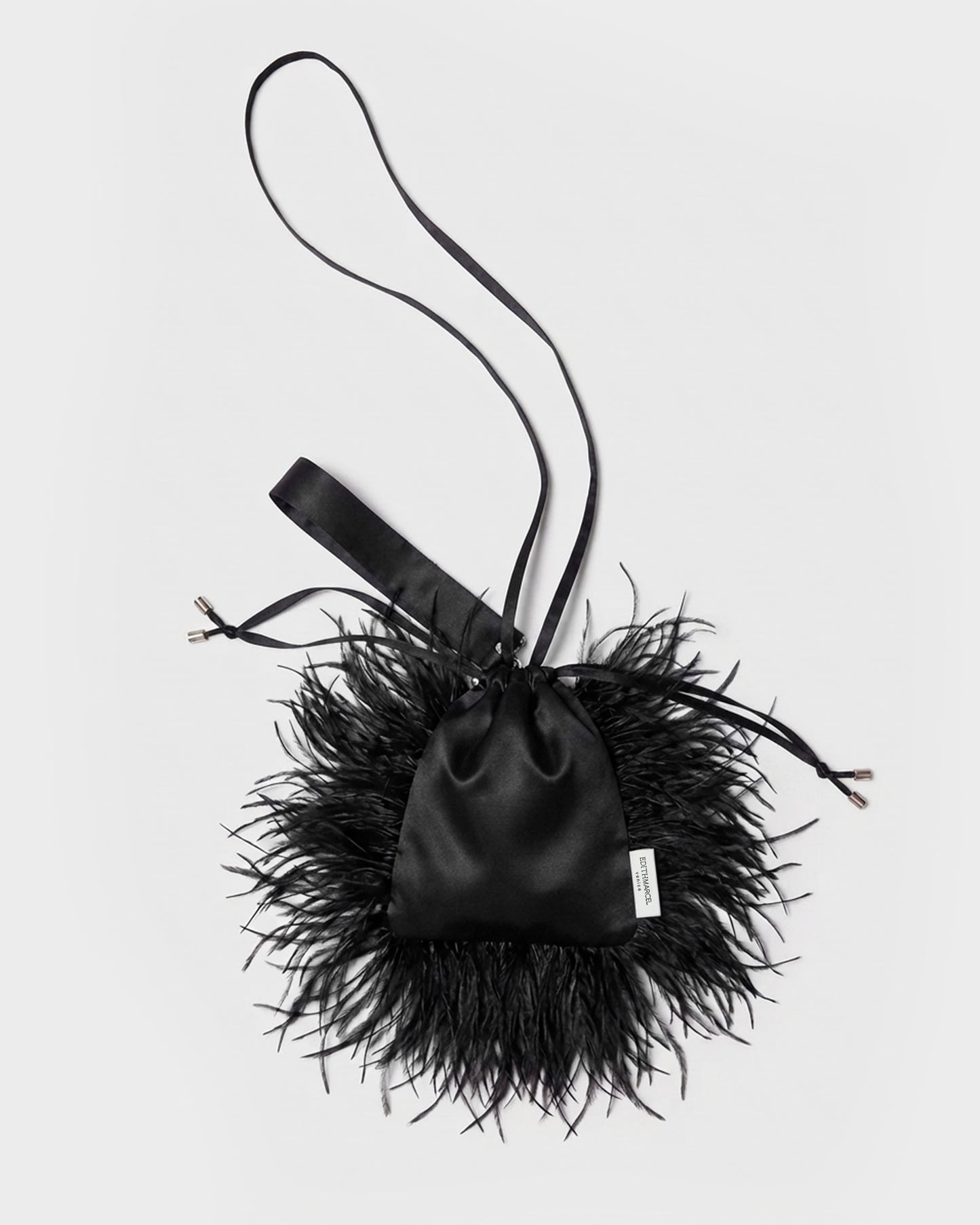 BORSA MARION STRUZZO NERA