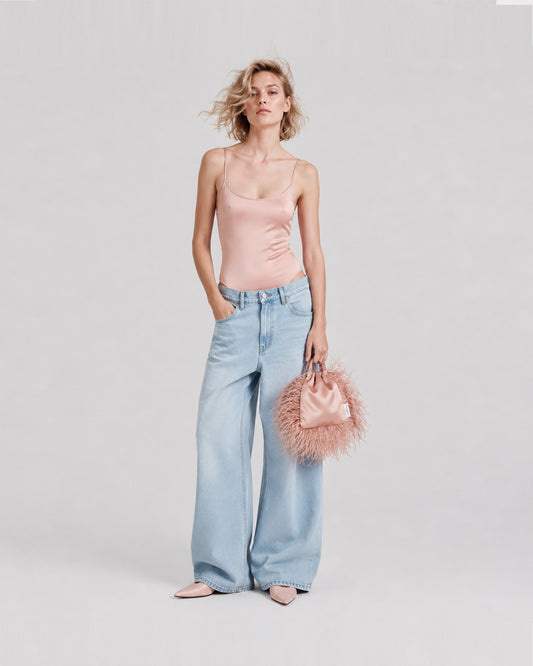 PINK OSTRICH MARION BAG