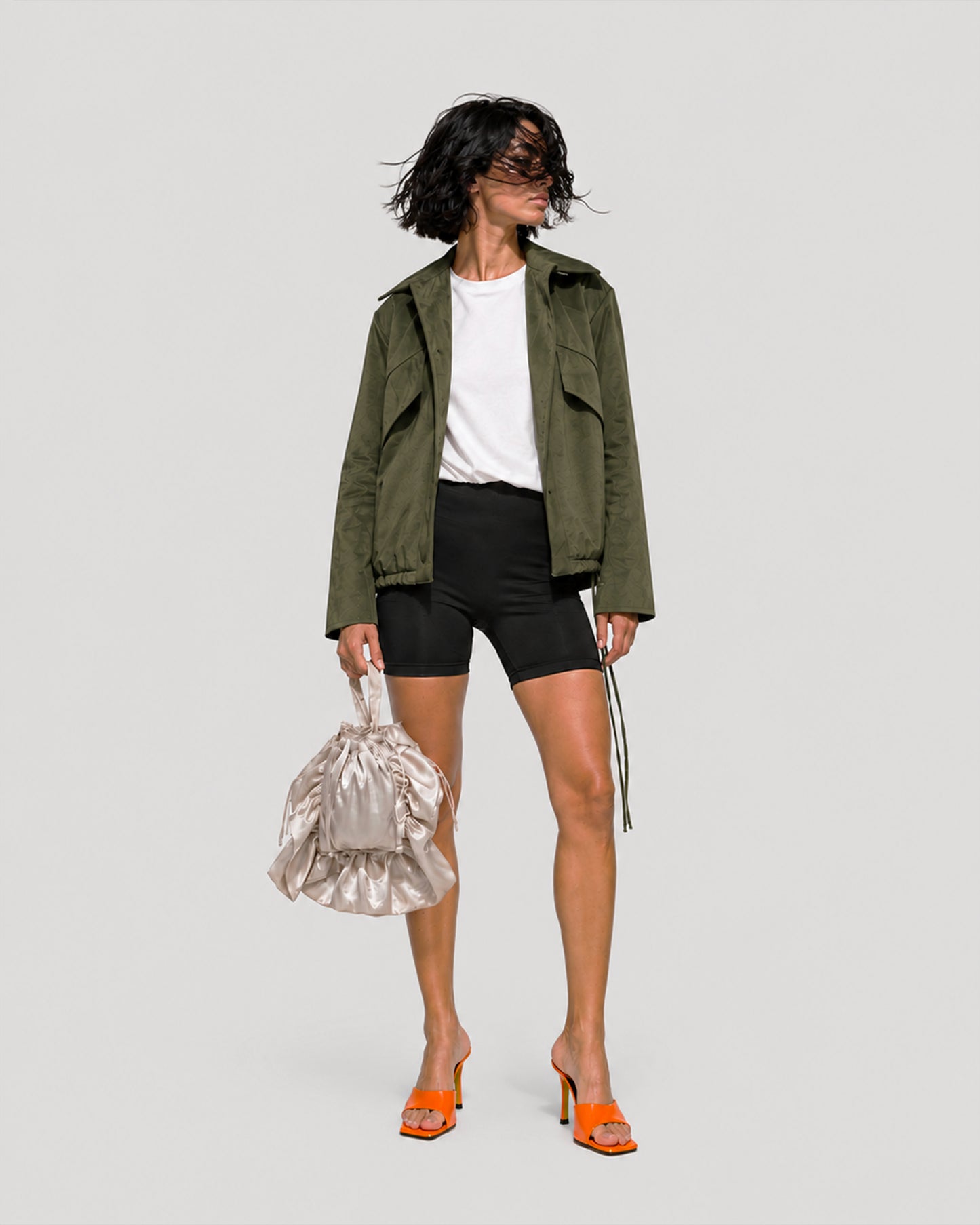 PEARL SILK FRILL MARION BAG