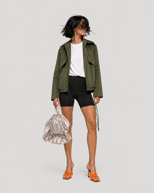 PEARL SILK FRILL MARION BAG
