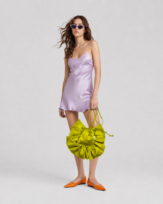 CHARTREUSE FRILL MARION BAG