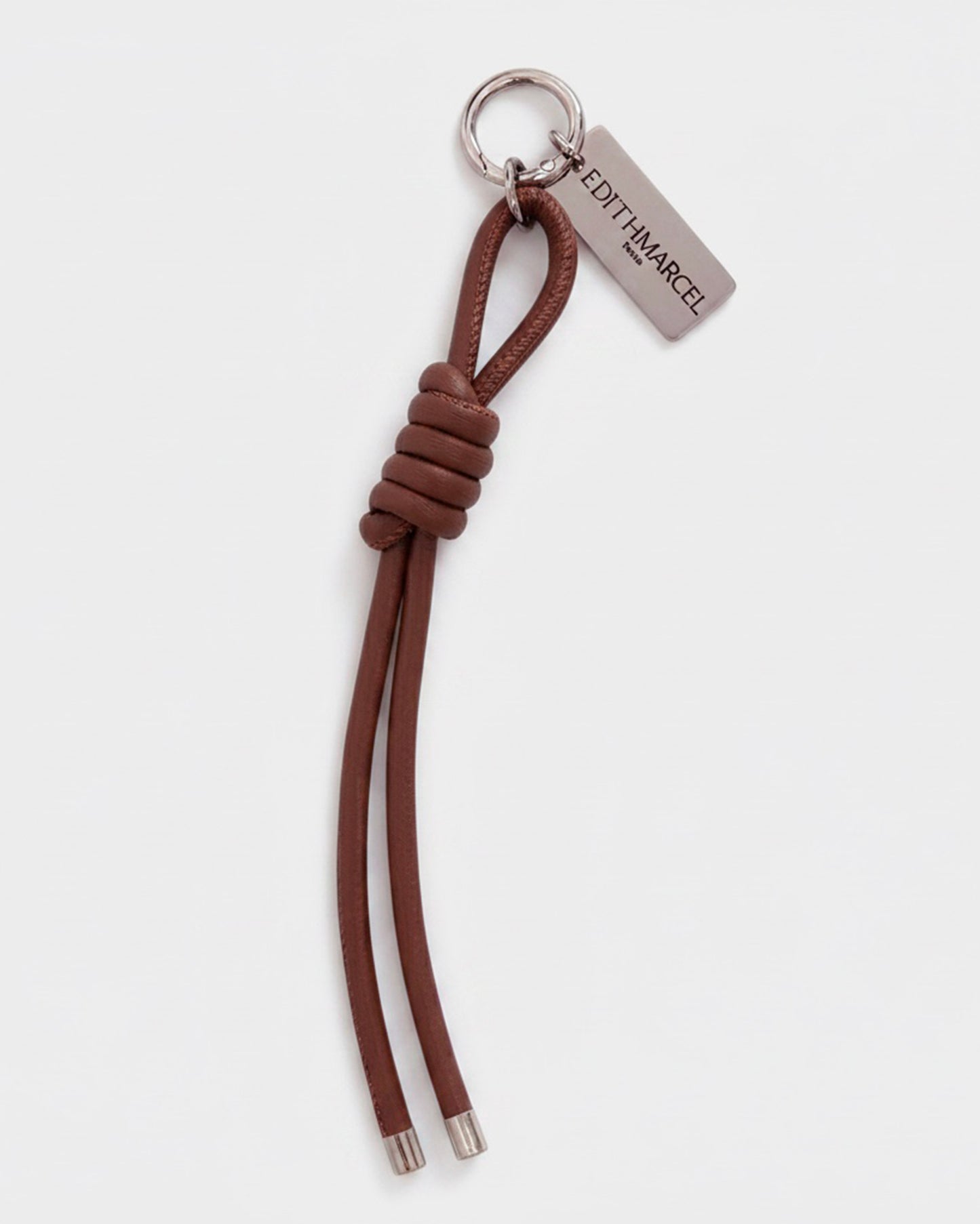 BROWN KNOT LEATHER KEYRING