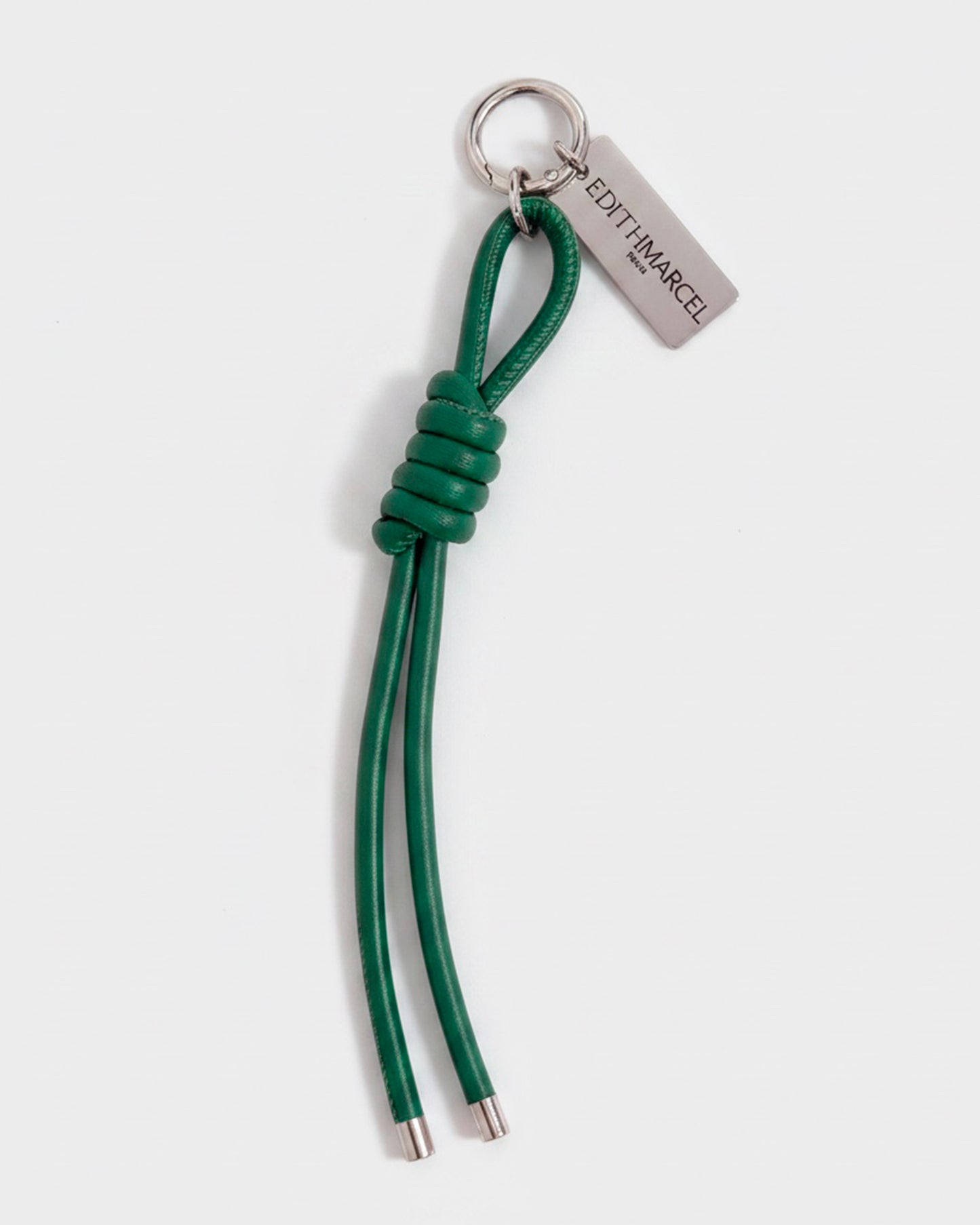 FOREST GREEN KNOT LEATHER KEYRING