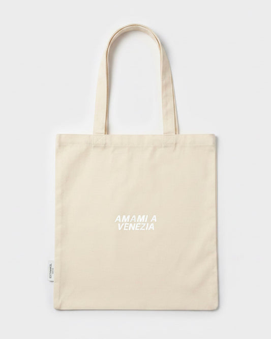 NATURAL "AMAMI A VENEZIA" TOTE BAG