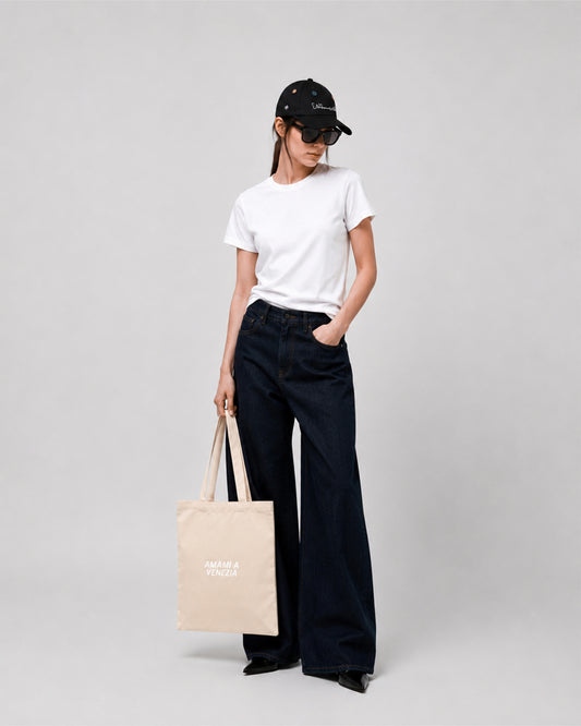 NATURAL "AMAMI A VENEZIA" TOTE BAG