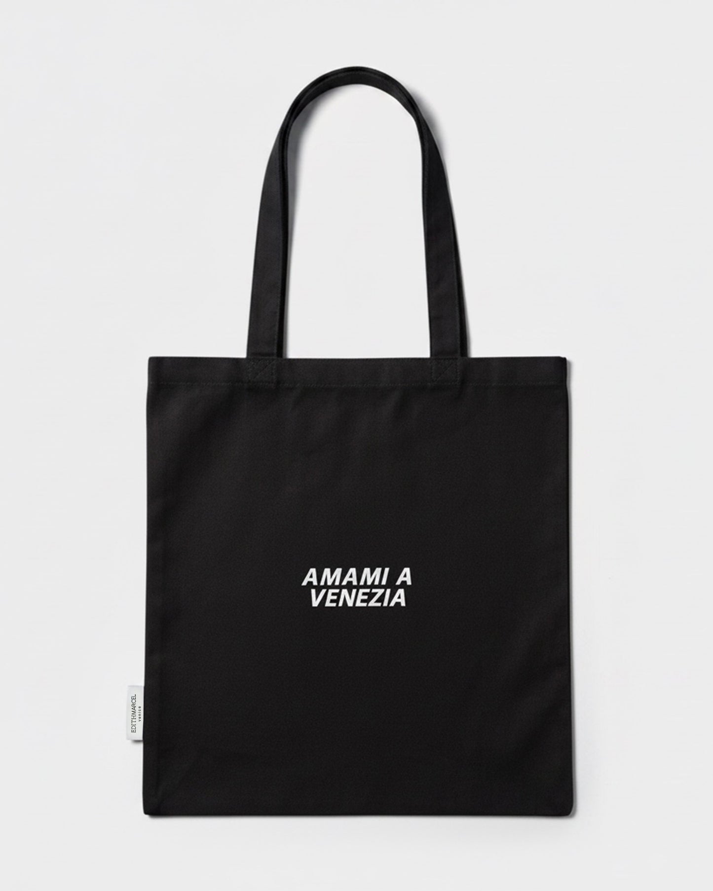 BORSA TOTE NERA "AMAMI A VENEZIA"