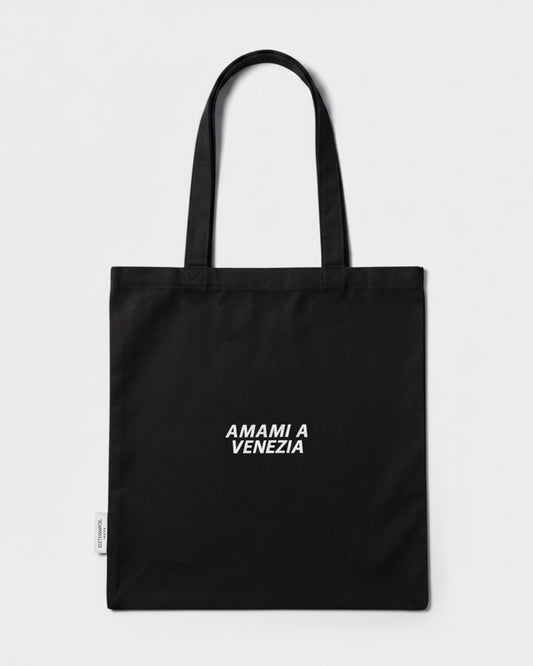BLACK "AMAMI A VENEZIA" TOTE BAG