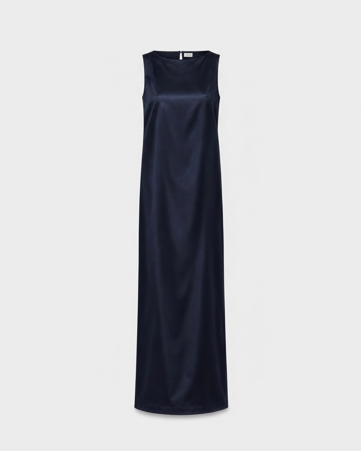 BLUE SATIN LONG DRESS