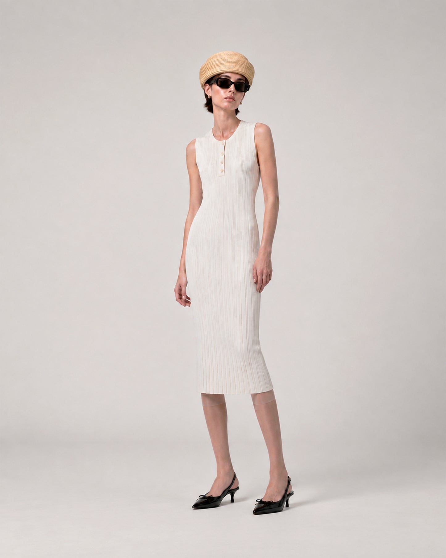 KNIT MIDI DRESS