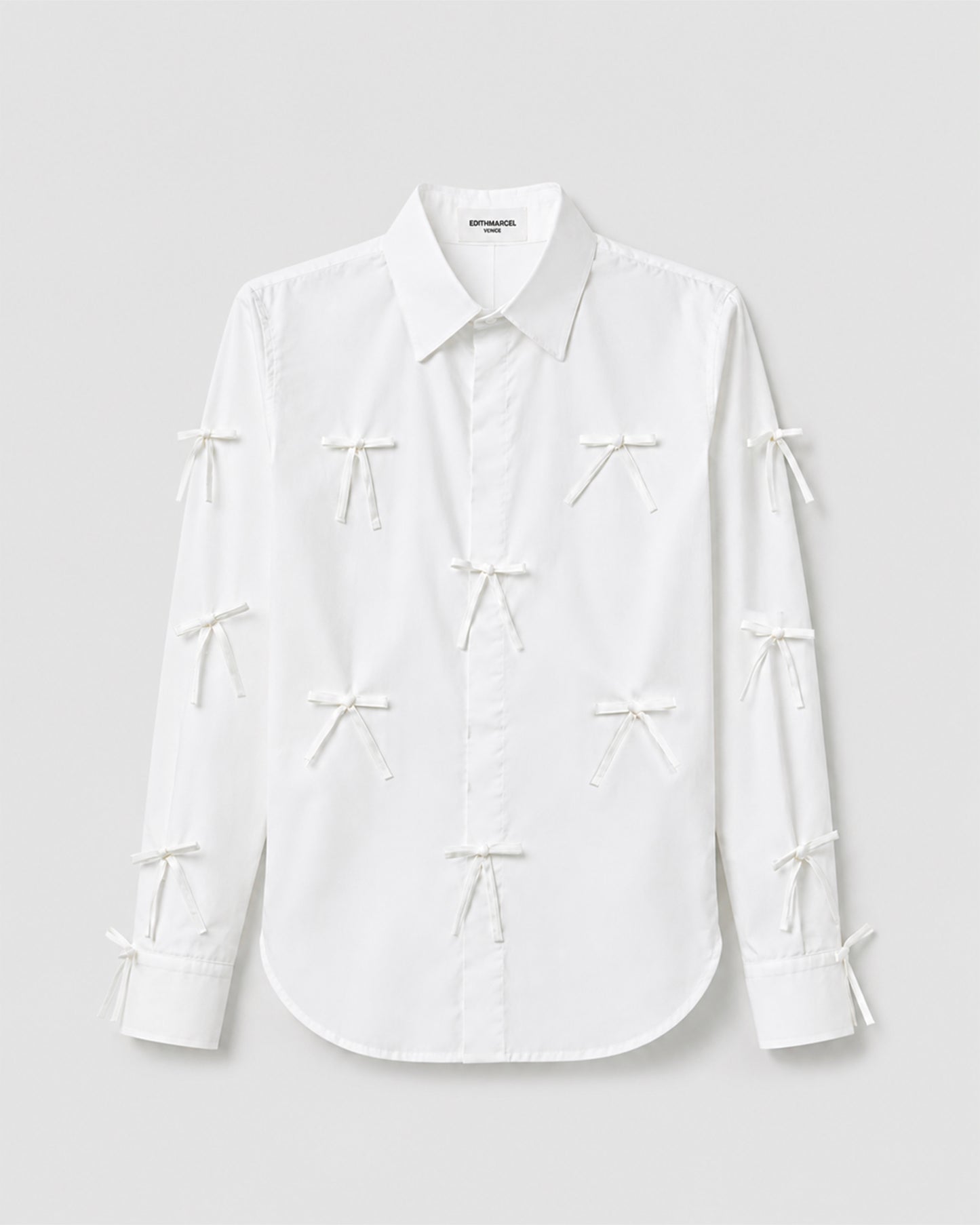 POPLINE SHIRT WITH BOW