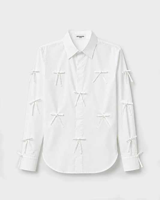 POPLINE SHIRT WITH BOW