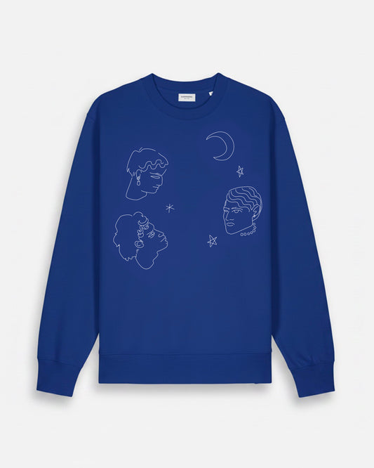 FACEANDSTAR BLUE SWEATSHIRT