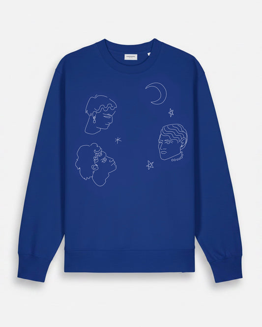 FACEANDSTAR BLUE SWEATSHIRT