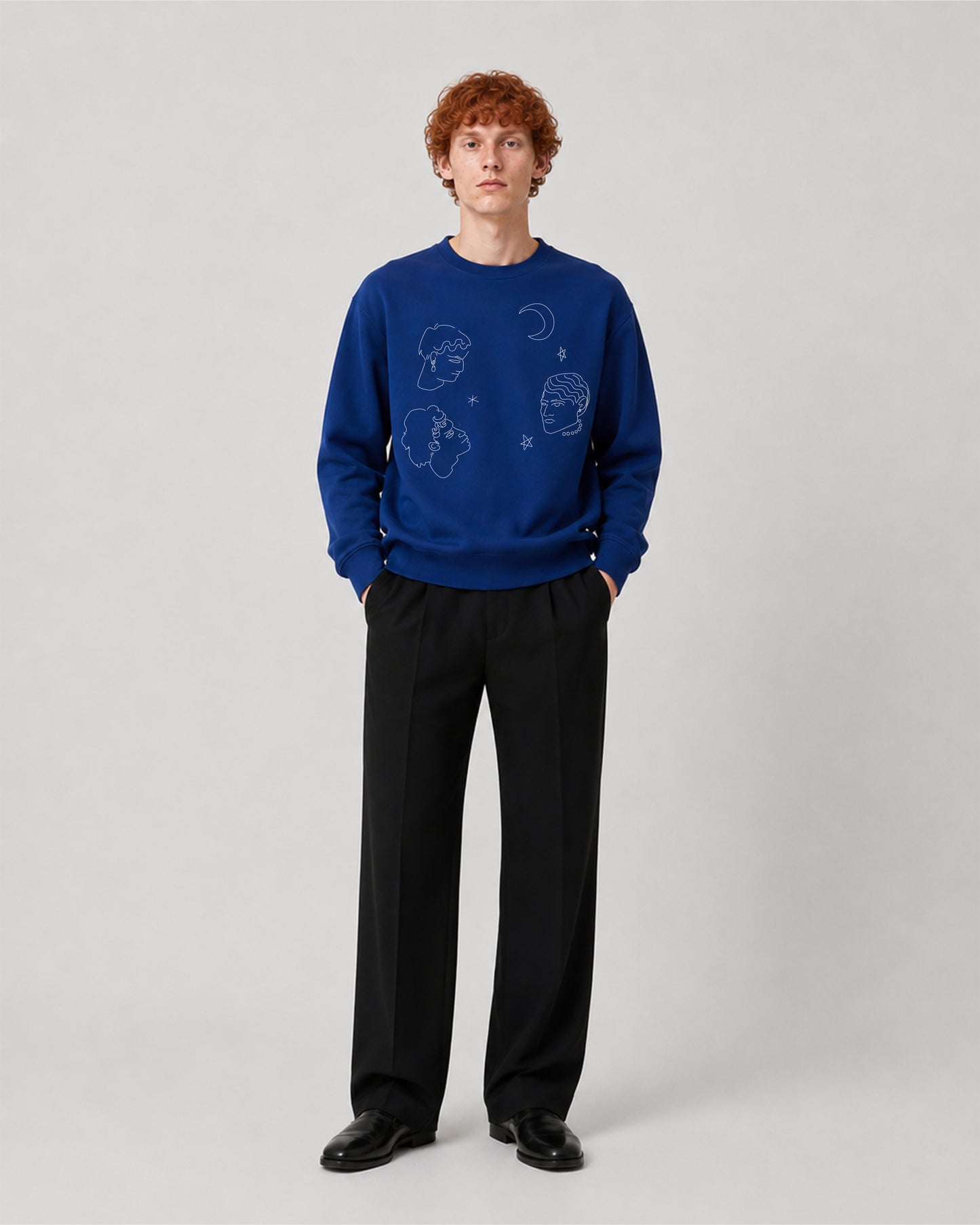 FACEANDSTAR BLUE SWEATSHIRT