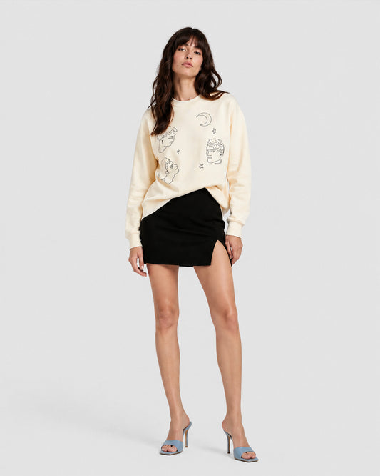 FACEANDSTAR NATURAL SWEATSHIRT