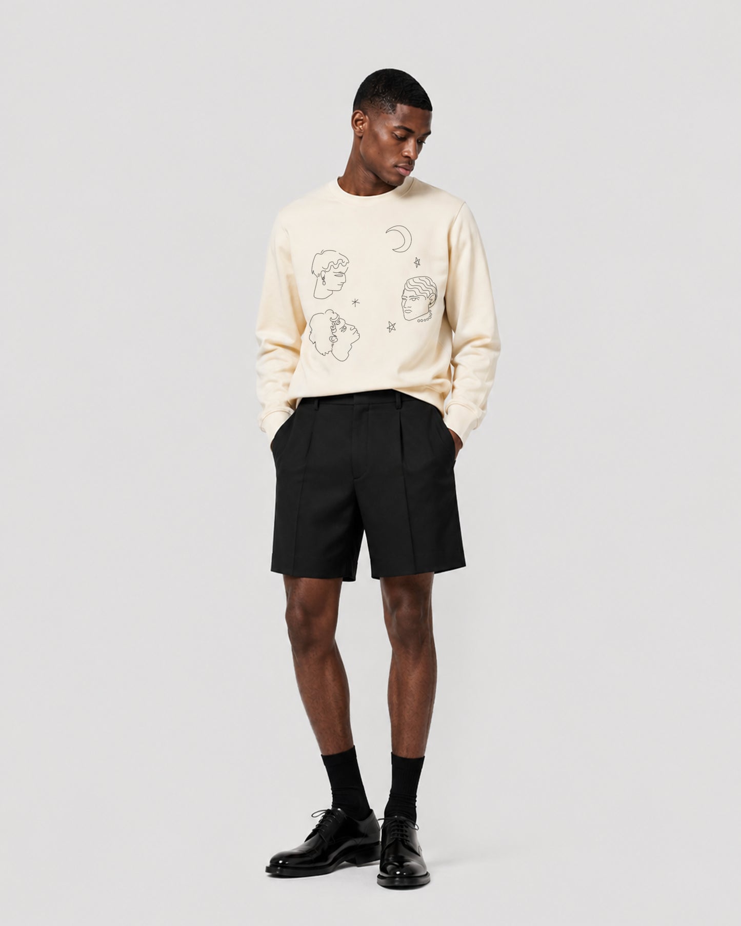 FACEANDSTAR NATURAL SWEATSHIRT