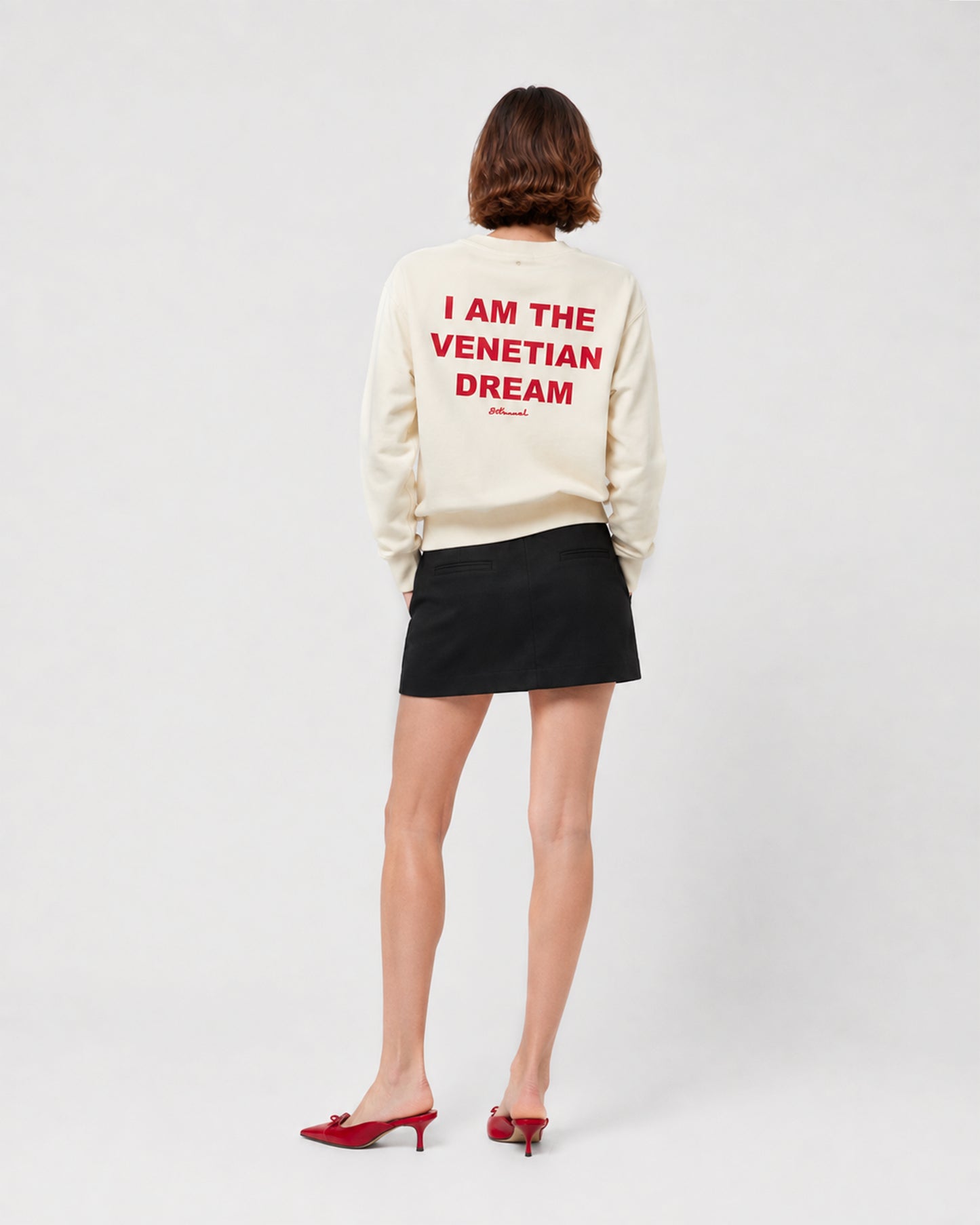 "I AM THE VENETIAN DREAM" NATURAL SWEATSHIRT