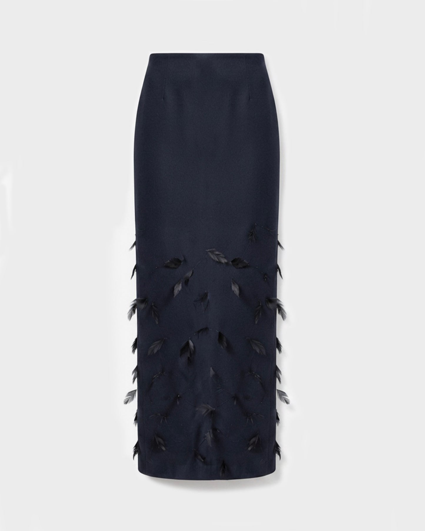 FEATHER MIDI SKIRT
