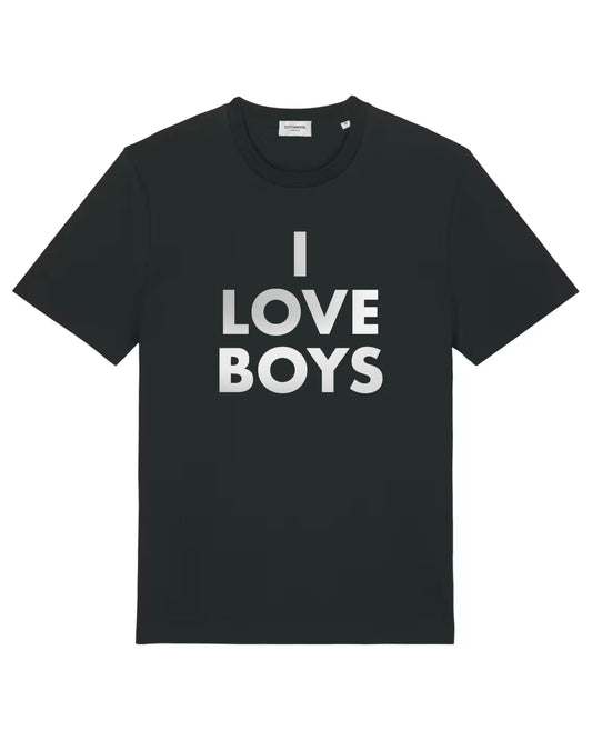 "I LOVE BOYS" black t-shirt