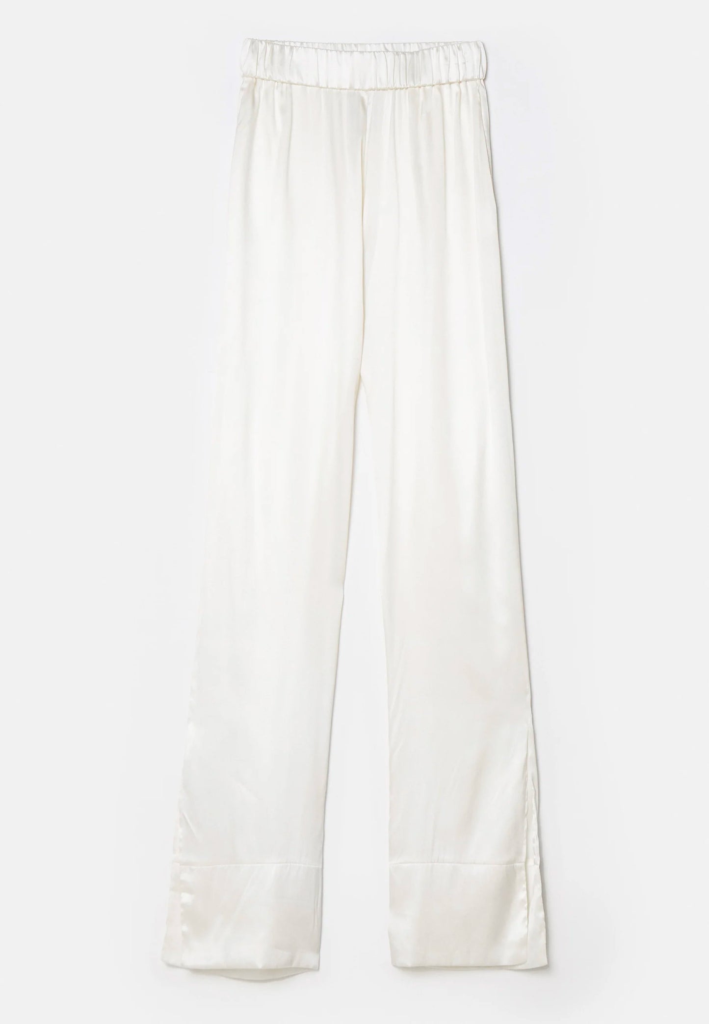 Cream silk pants