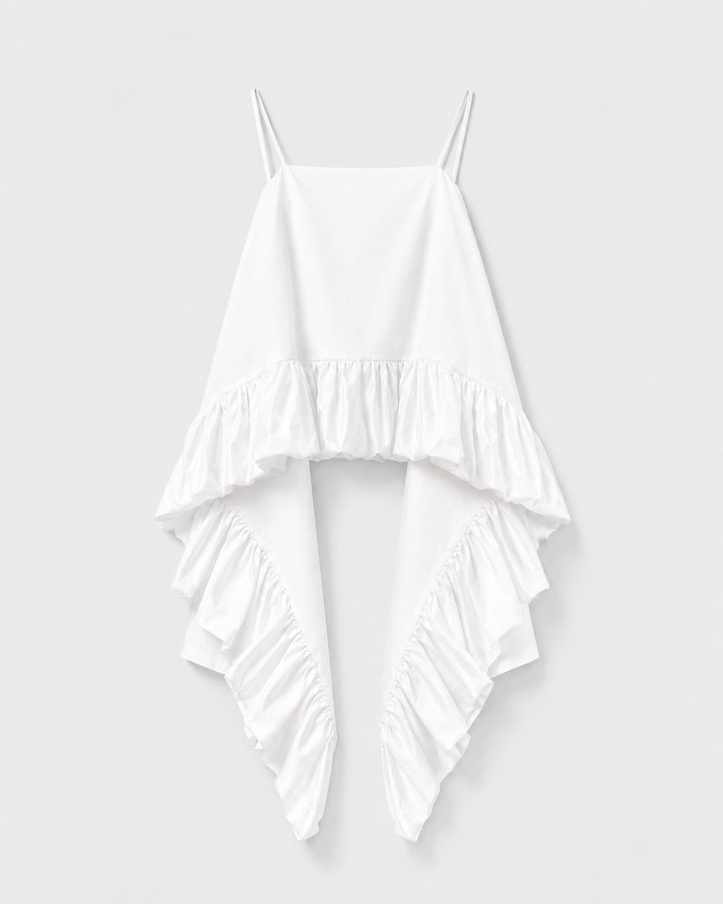 WHITE PANELS FRILL TOP