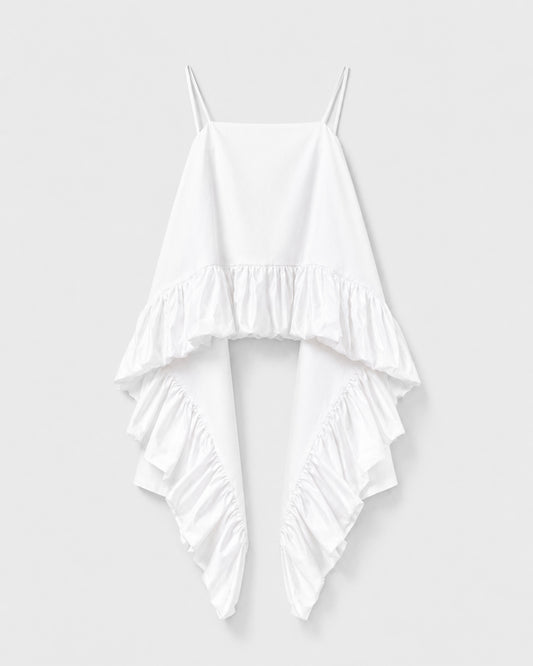 WHITE PANELS FRILL TOP