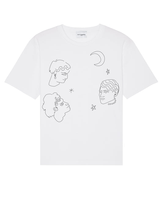 "Face and stars" t-shirt