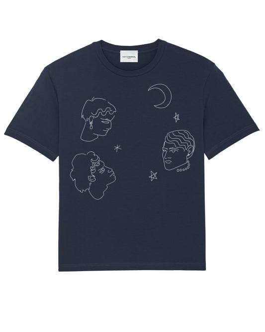 "Face and stars" t-shirt